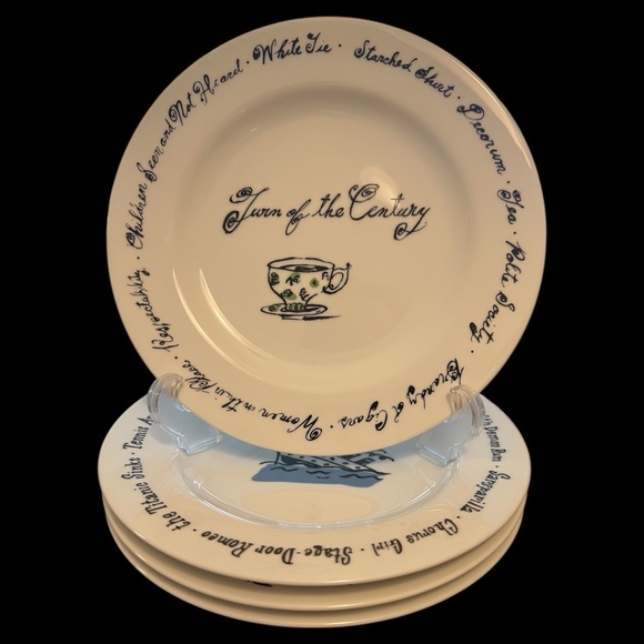 Pottery Barn Millennium Series Decades Salad/Dessert Plates Set (A) of 4 - Picture 3 of 7